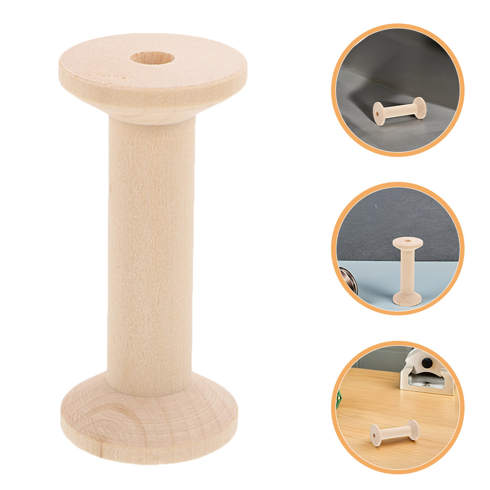 Embroidery Threads - 4 PCS Empty Wood Bobbins Thread
