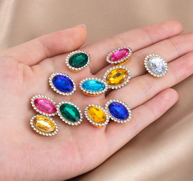 Embroidery Art - 30pcs 14x18mm Colored Acrylic Beads With