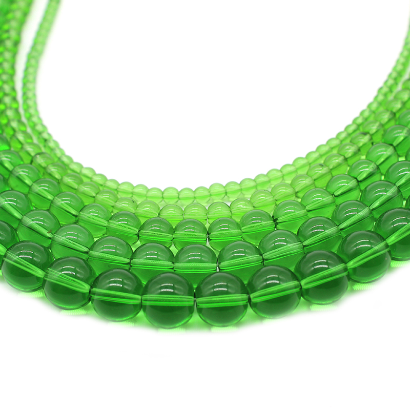 Natural Stone Smooth Green Gla - Embroidery Glass Beads review and price