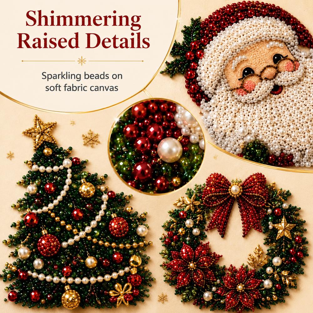 Christmas Santa Claus Pearl Ar - Embroidery Art review and price
