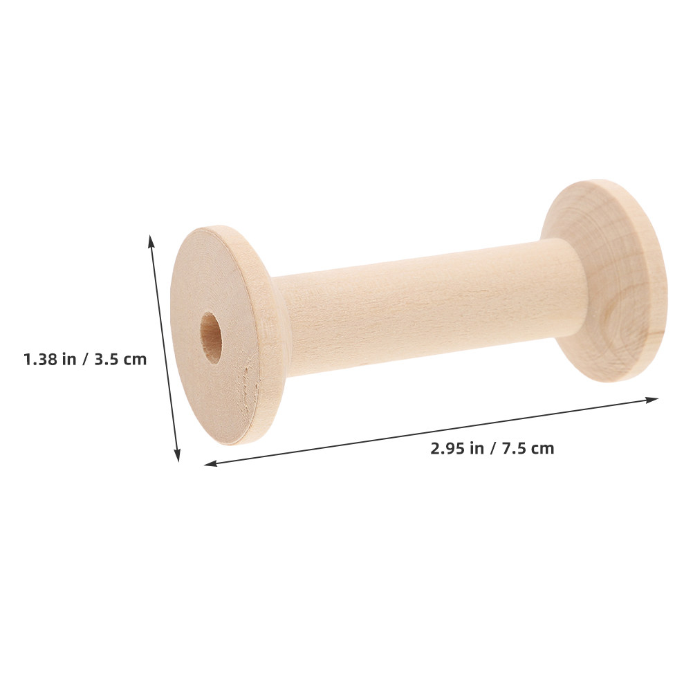 4 PCS Empty Wood Bobbins Threa - Embroidery Threads review and price