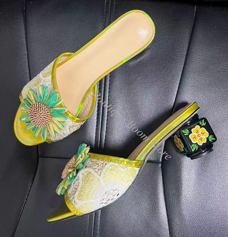Bright Sunflower Floral Embroi - Embroidery Flower review and price