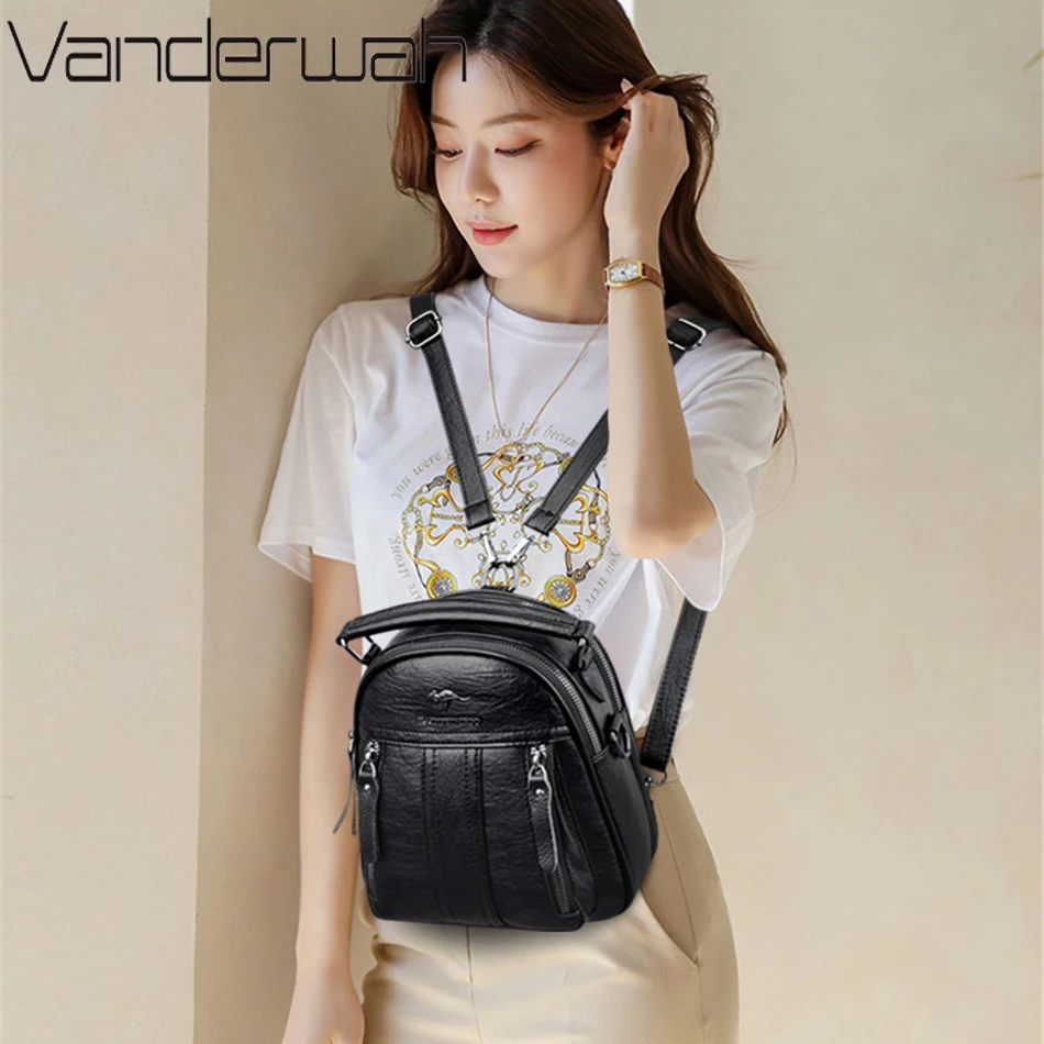 4 In 1 Leather Backpacks Multi - Embroidery Font review and price