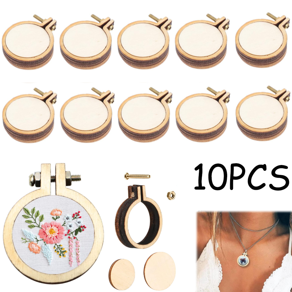 10Pcs/Set Wooden Mini Embroide - Embroidery Zone review and price