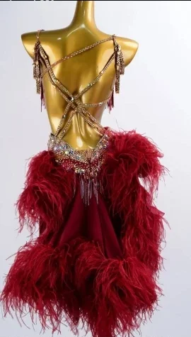 Custom Red Luxury Cocktail Dre - Embroidery Glass Beads review and price
