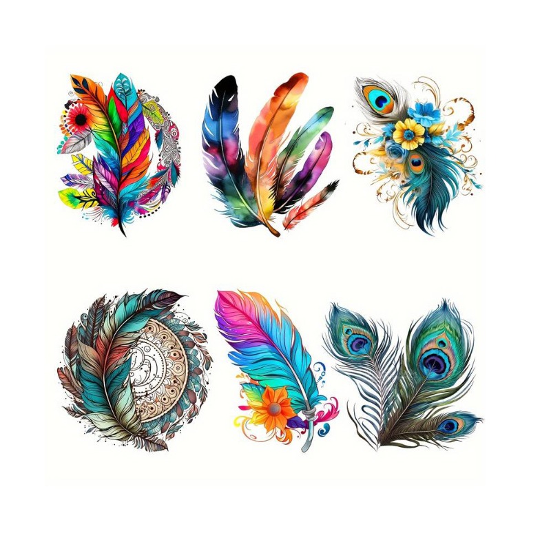 Colorful Feather Bohemian Iron - Embroidery Patches review and price