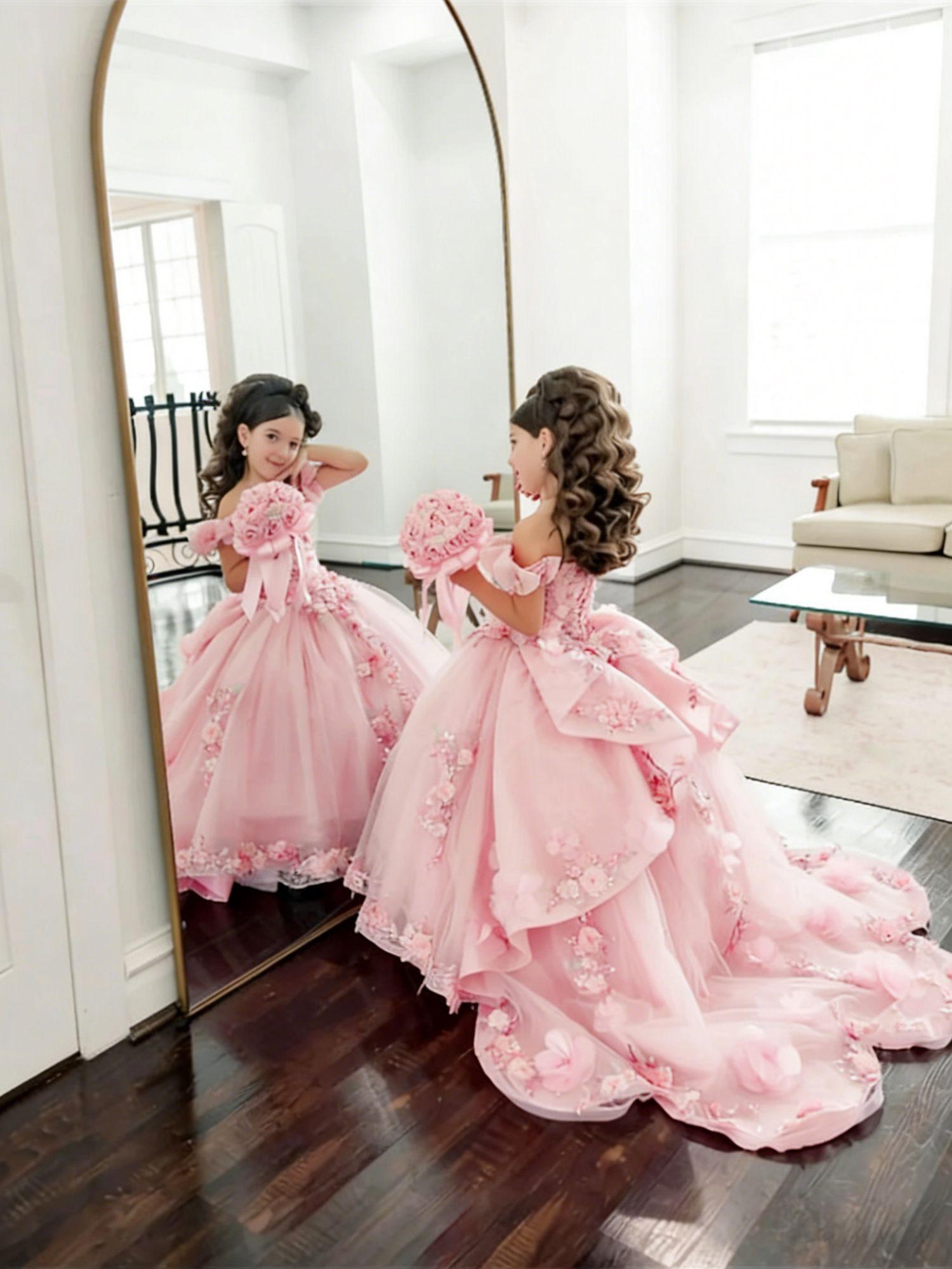 Girl Gown Flower Girl Dress fo - Embroidery Glass Beads review and price