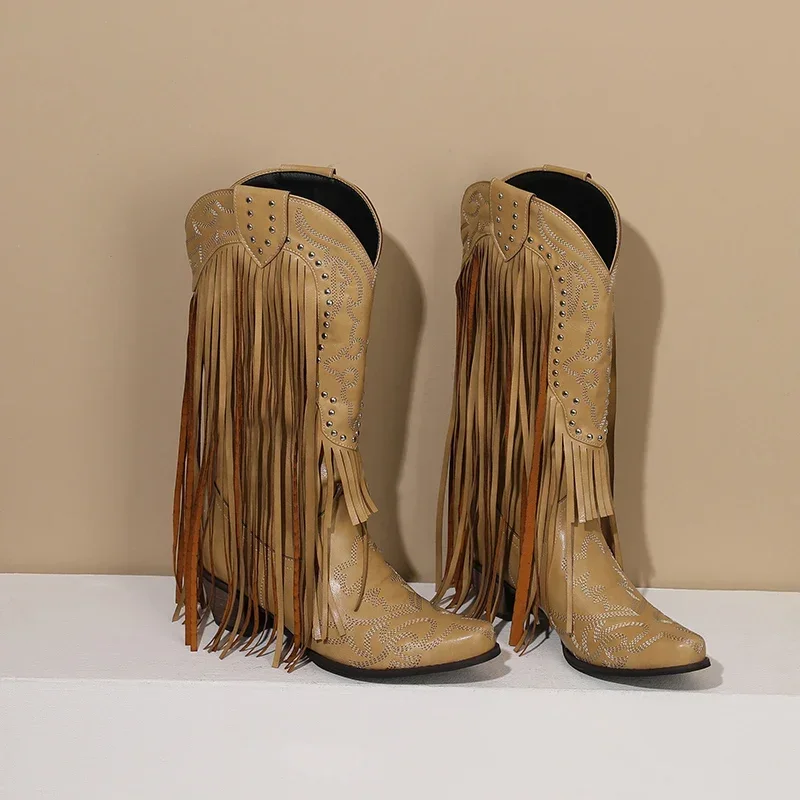 Fringe Rivet Western Women Mid - Embroidery Red review and price
