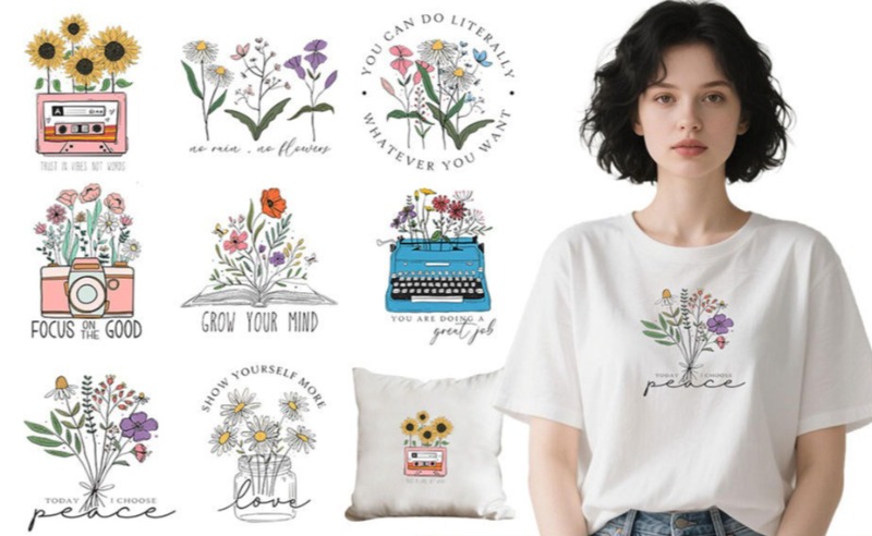 Cartoon Floral Flower Iron On  - Embroidery Flower review and price