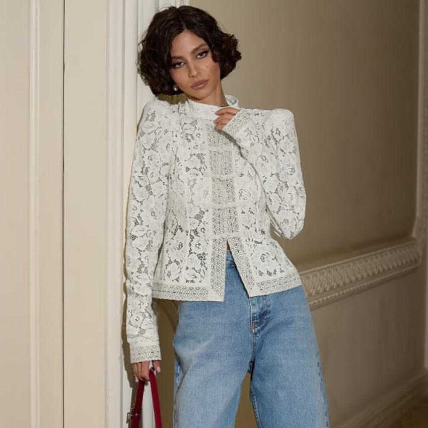 Linad Elegant Embroidery Puff  - Embroidery Blouse review and price