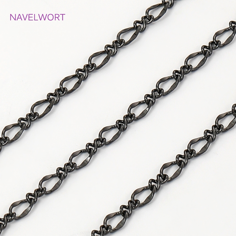 Black Color Oval Thin Chains F - Embroidery Art review and price