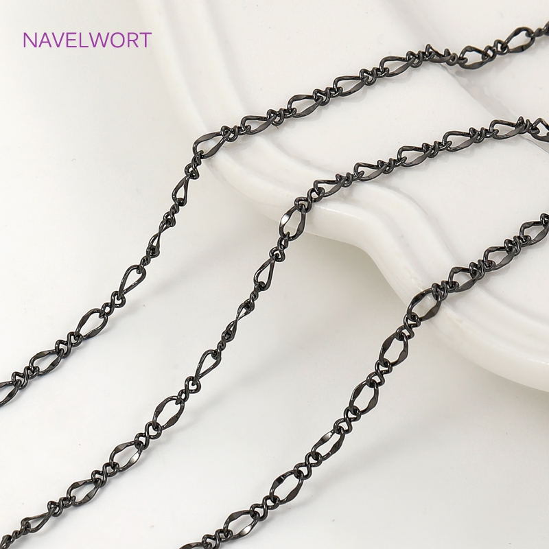 Black Color Oval Thin Chains F - Embroidery Art review and price