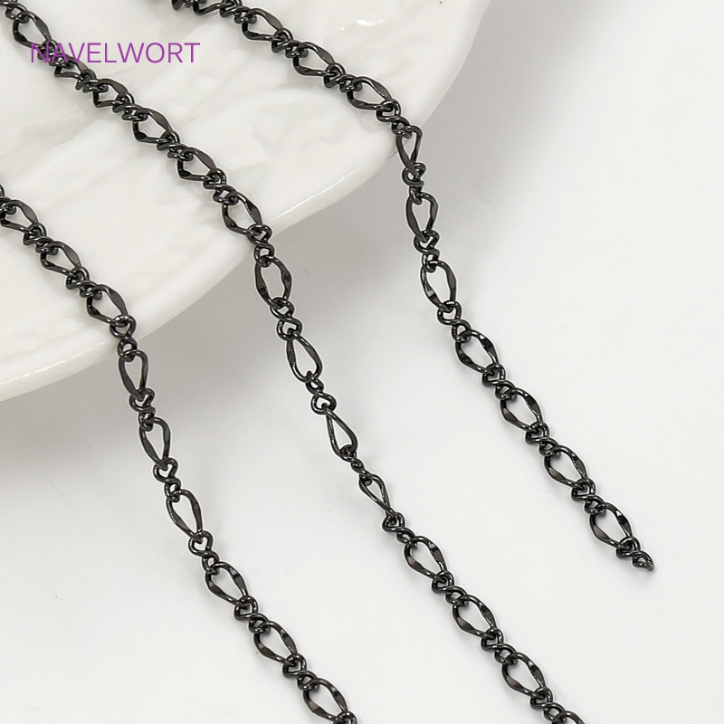 Black Color Oval Thin Chains F - Embroidery Art review and price