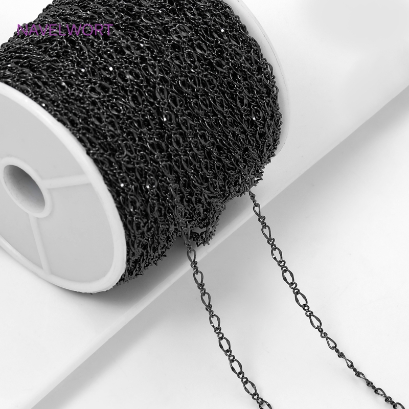 Black Color Oval Thin Chains F - Embroidery Art review and price