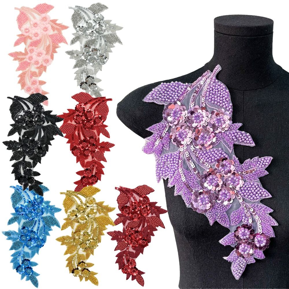 Fashion 3D Sequin Flower Patch - Embroidery Patches review and price