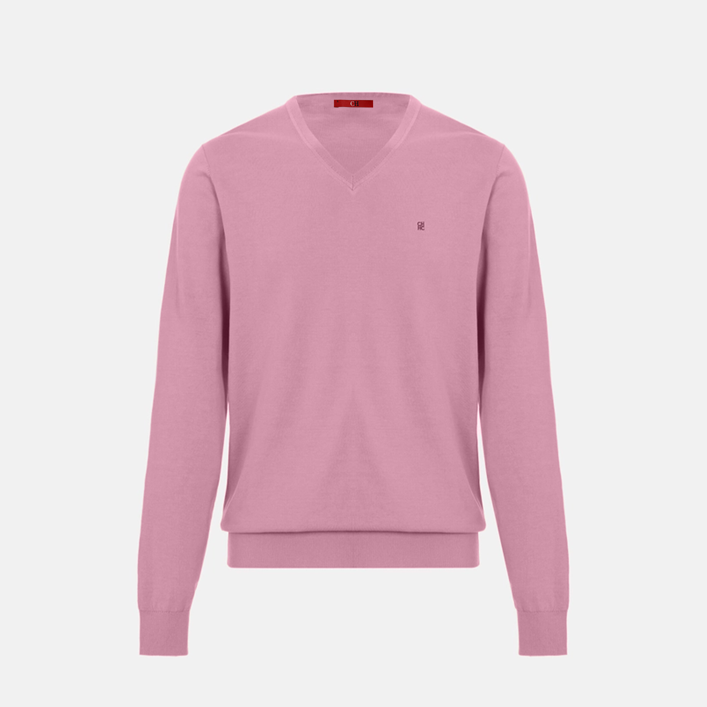 CH Men's  V-Neck Sweater Slim  - Embroidery Font review and price