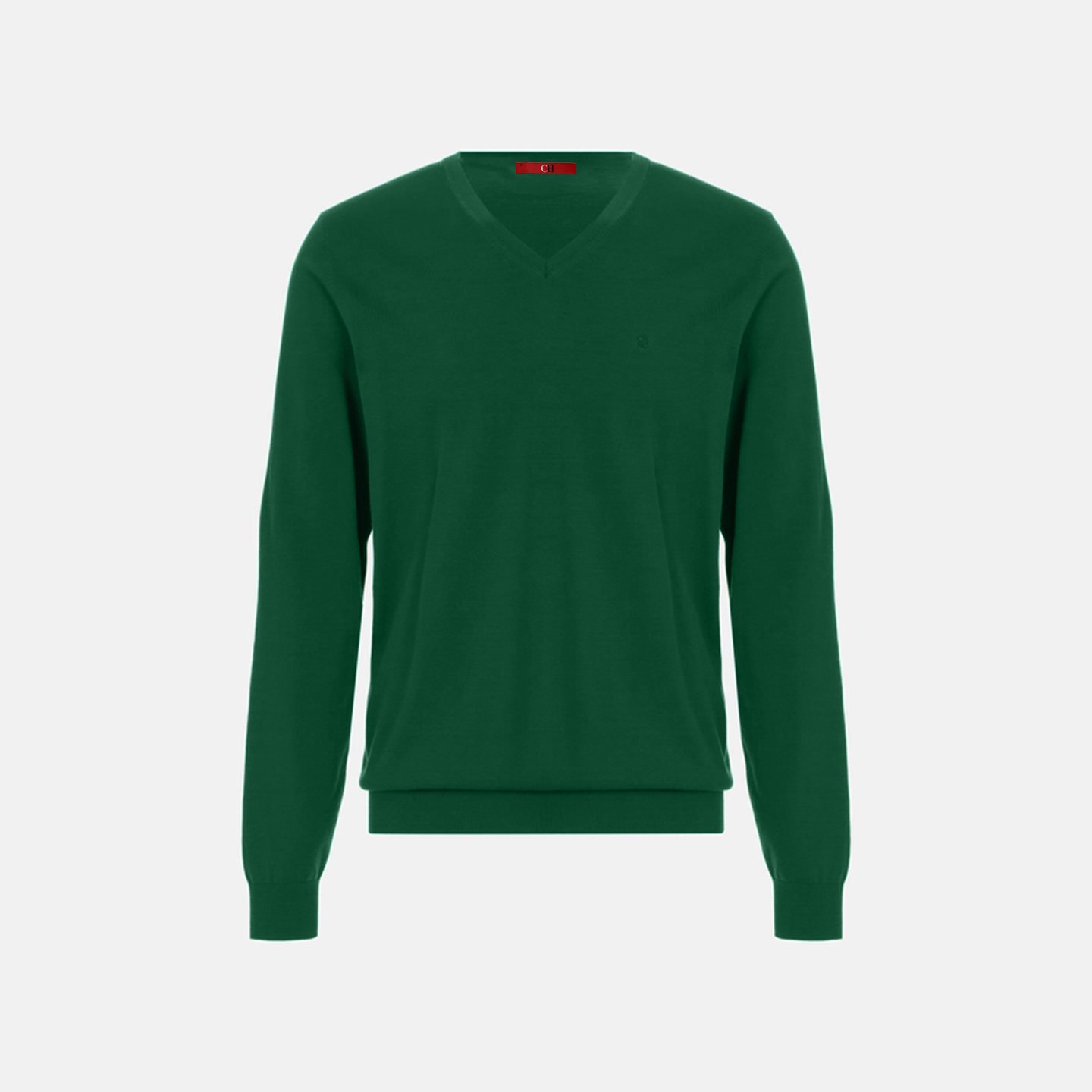 CH Men's  V-Neck Sweater Slim  - Embroidery Font review and price