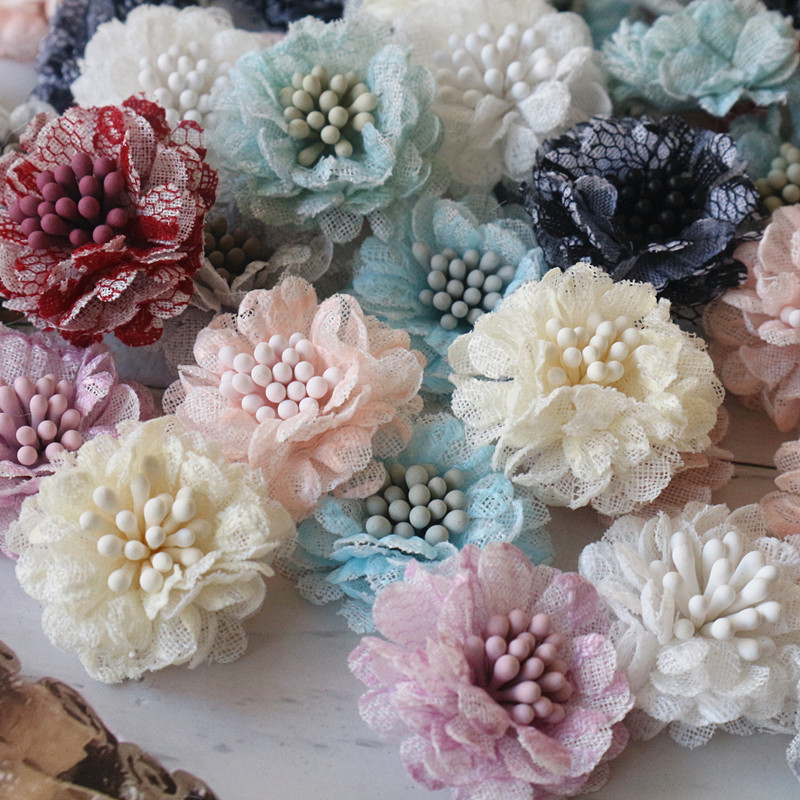 10Pcs 3CM Handmade Small Lace  - Embroidery Daisy Flower review and price