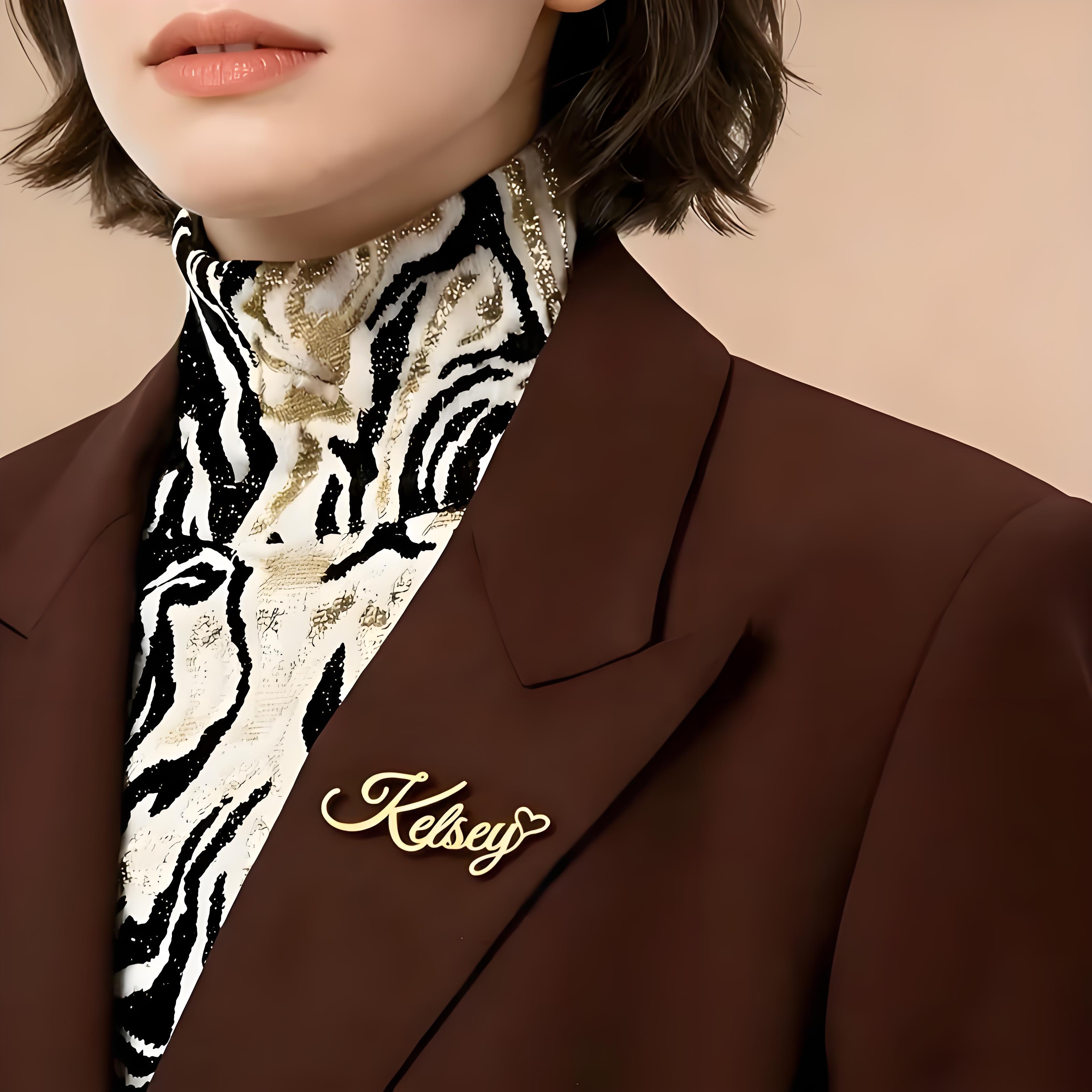 Custom Cursive Name Lapel Pin  - Embroidery Names review and price