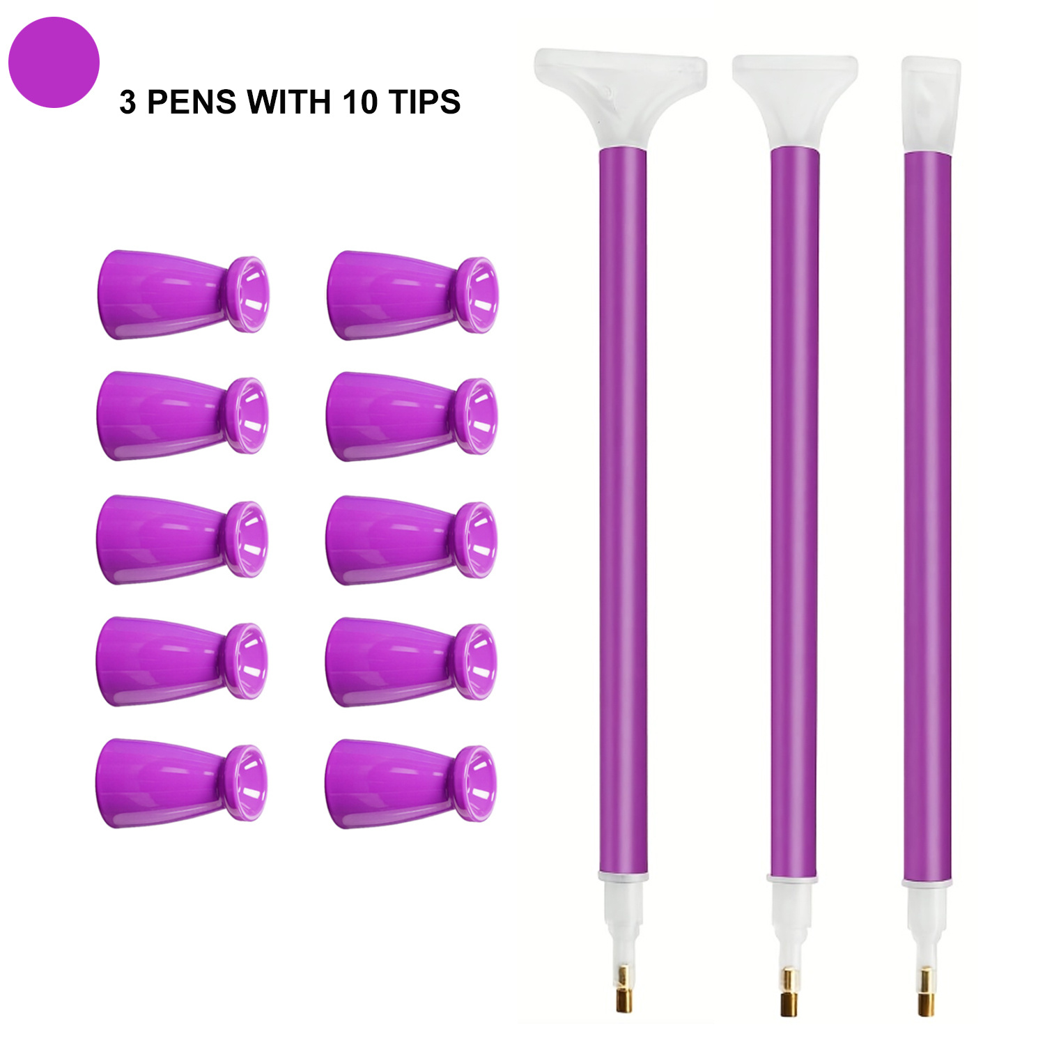 10 Silicone Tips & 3 Pens Diam - Embroidery Uae review and price
