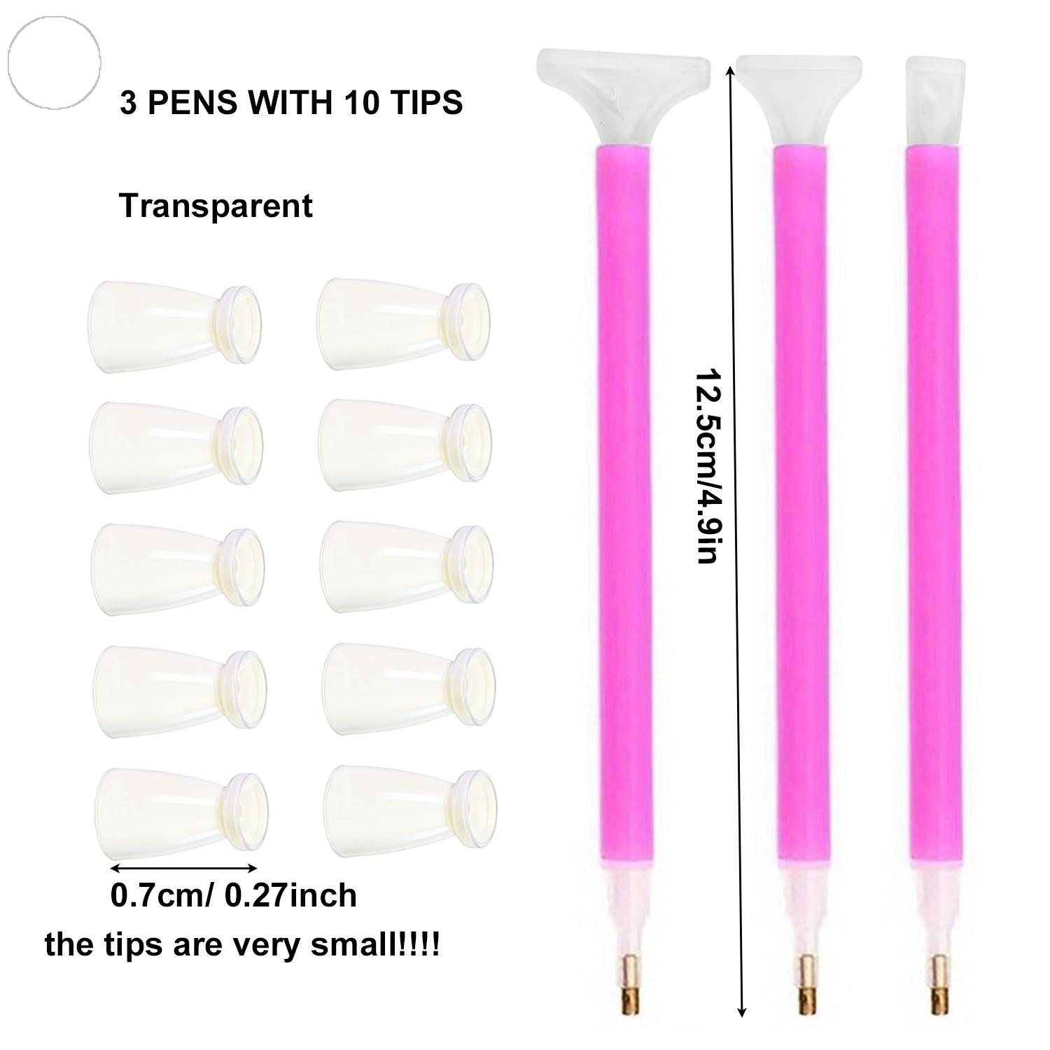 10 Silicone Tips & 3 Pens Diam - Embroidery Uae review and price