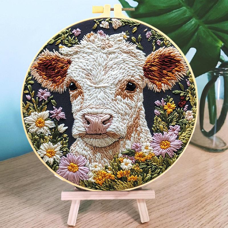 Embroidery Kits For Adults Cow - Embroidery Daisy Flower review and price