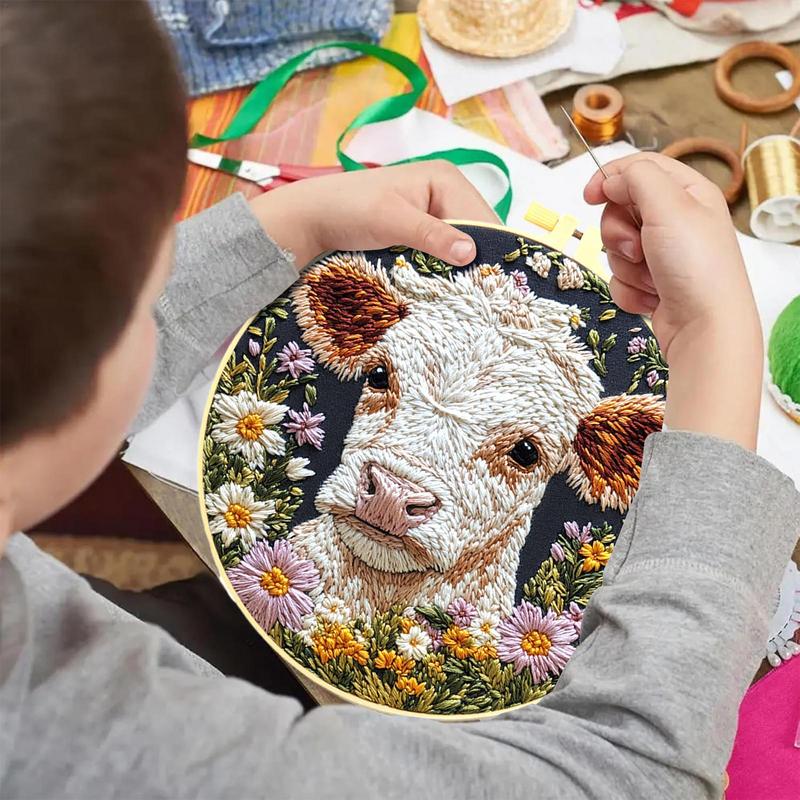 Embroidery Kits For Adults Cow - Embroidery Daisy Flower review and price
