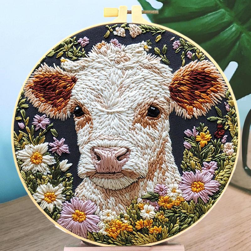 Embroidery Kits For Adults Cow - Embroidery Daisy Flower review and price