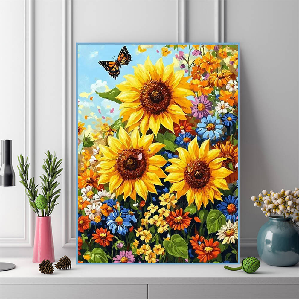 Evershine Full Square Round Di - Embroidery Daisy Flower review and price