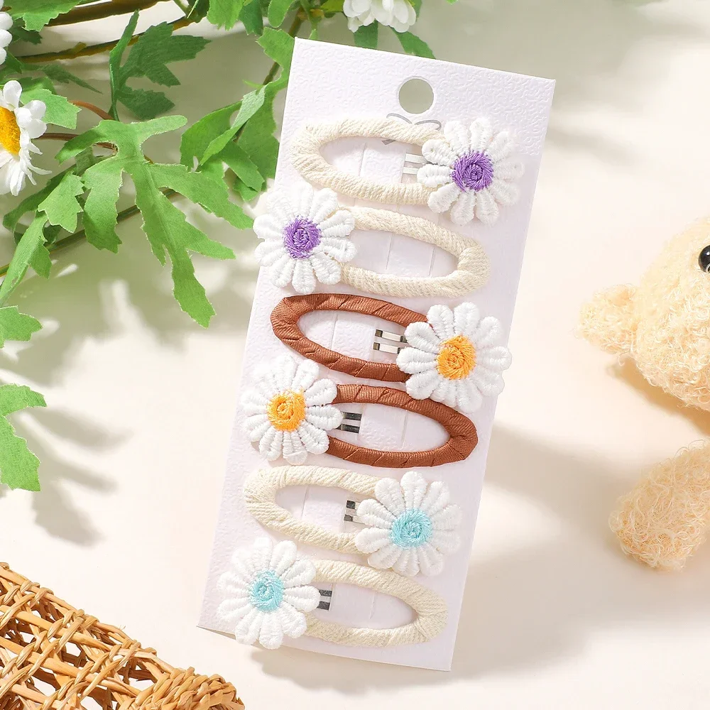 6PCS Cute Daisy Flower Hair Cl - Embroidery Daisy Flower review and price