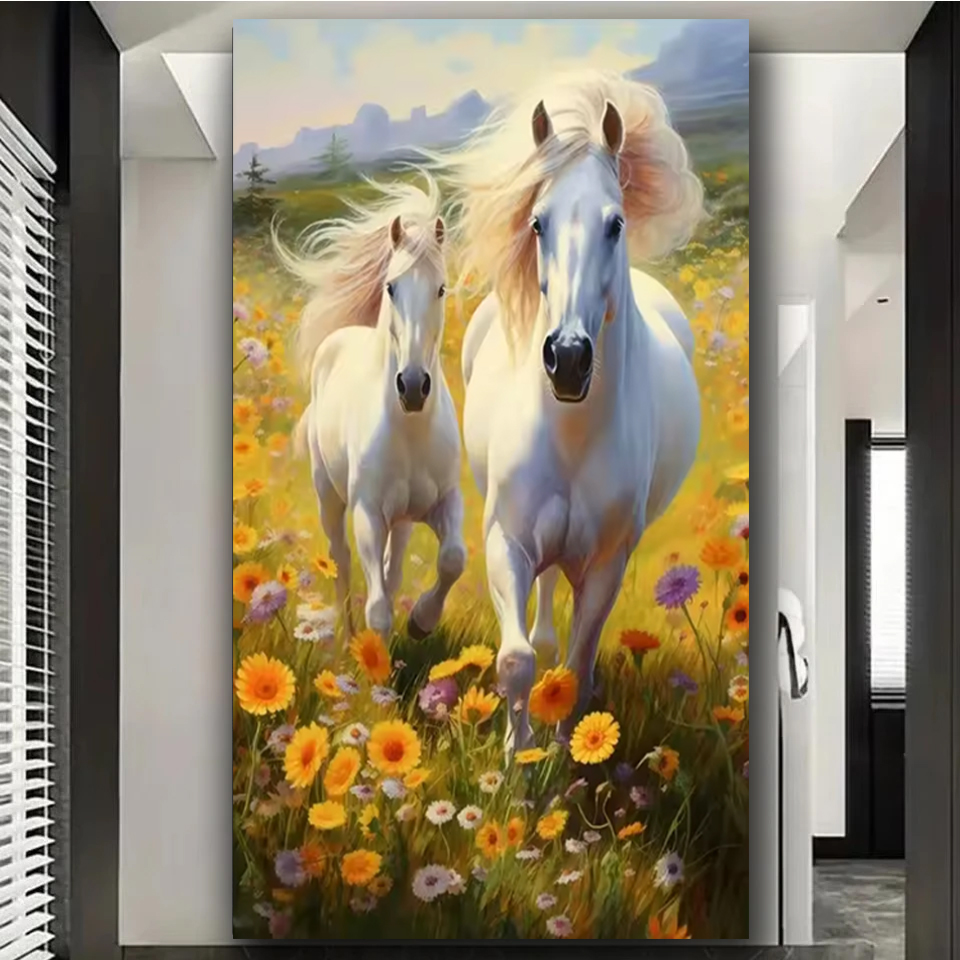 Grassland Running Horses DIY L - Embroidery Running Stitch review and price