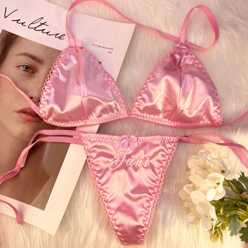 Custom Name Thongs Triangle Br - Embroidery Names review and price