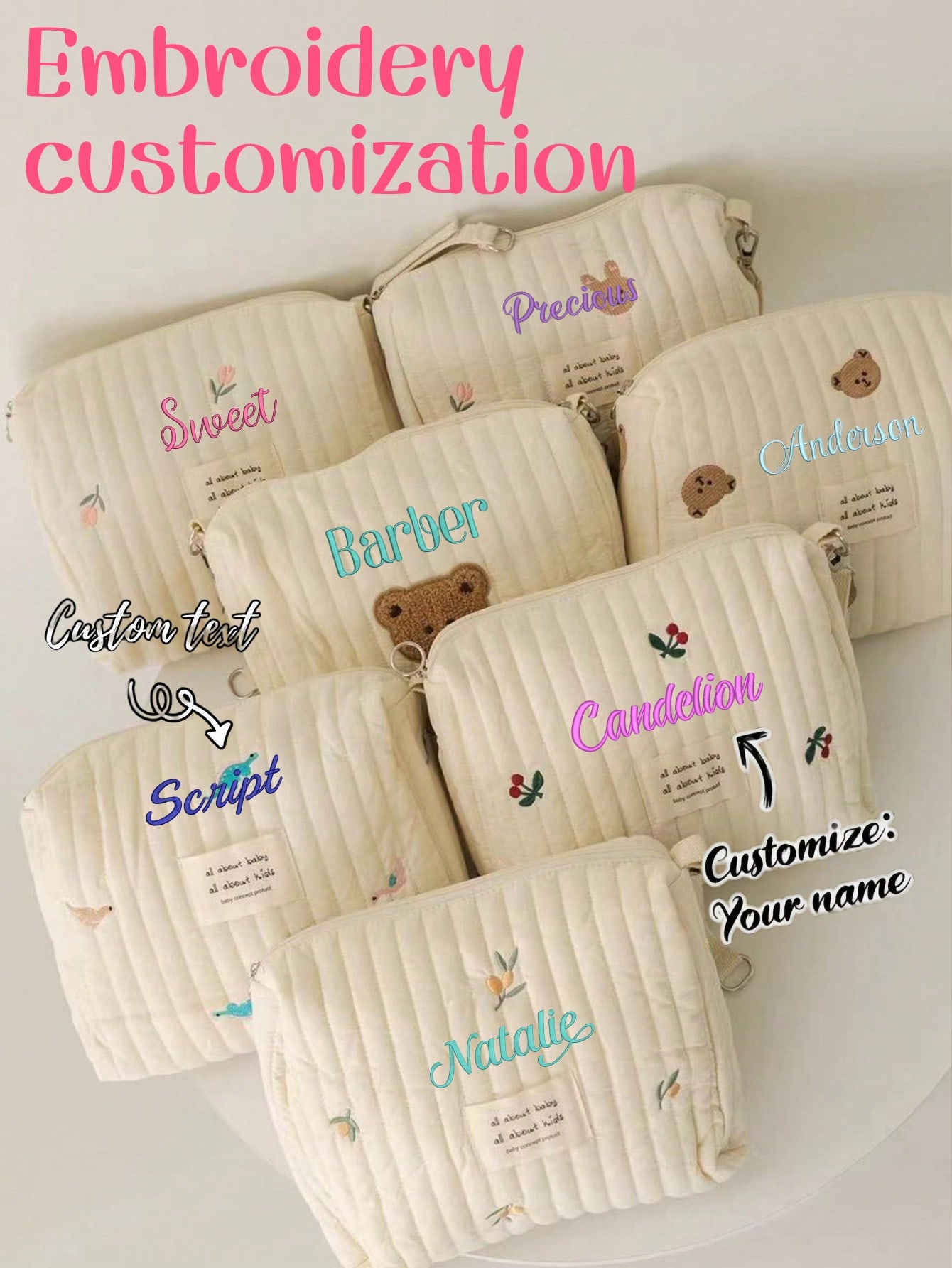 Custom Name Embroidery Baby Di - Embroidery Names review and price